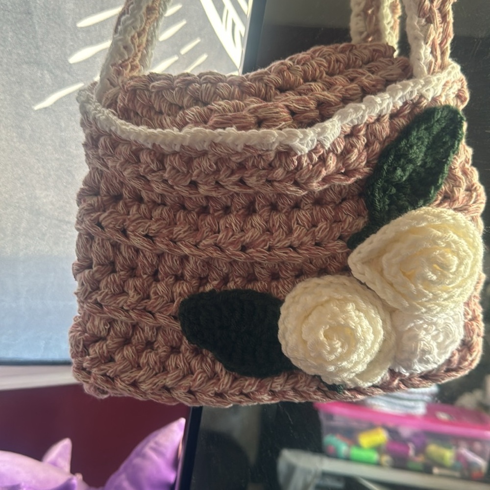 Crochet crossbody bag(handmade)